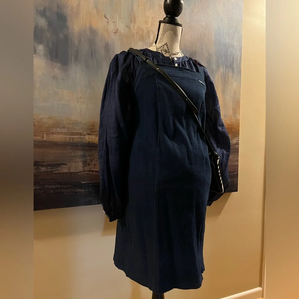 Vintage, Y2K maternity collection, fitted, stretch denim dress - Picture 2 of 16